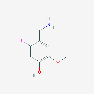 4-(Aminomethyl)-5-iodo-2-methoxyphenol