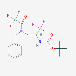 Tert-butyl(3-(N-benzyl-2,2,2-trifluoroacetamido)-1,1,1-trifluoropropan-2-YL)carbamate