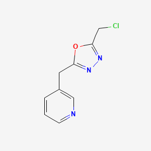 2-(Chloromethyl)-5-(pyridin-3-ylmethyl)-1,3,4-oxadiazole