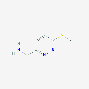 molecular formula C6H9N3S B12971091 (6-(Methylthio)pyridazin-3-yl)methanamine 