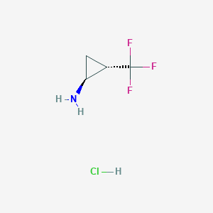 molecular formula C4H7ClF3N B12971095 (1S,2S)-2-(Trifluoromethyl)cyclopropan-1-amine hydrochloride 