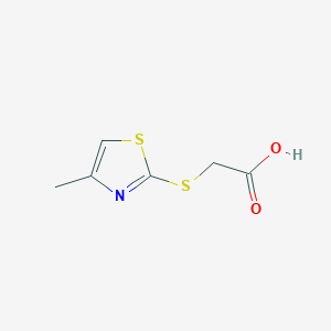 molecular formula C6H7NO2S2 B1297121 （4-甲基-噻唑-2-基硫代）-乙酸 CAS No. 5685-17-6
