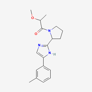 2-Methoxy-1-(2-(4-(m-tolyl)-1H-imidazol-2-yl)pyrrolidin-1-yl)propan-1-one