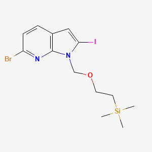 6-Bromo-2-iodo-1-((2-(trimethylsilyl)ethoxy)methyl)-1H-pyrrolo[2,3-b]pyridine