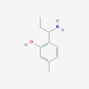 2-(1-Aminopropyl)-5-methylphenol