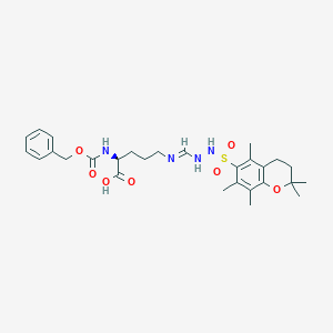 (S)-2-(((Benzyloxy)carbonyl)amino)-5-(N'-((2,2,5,7,8-pentamethylchroman-6-yl)sulfonyl)formohydrazonamido)pentanoic acid