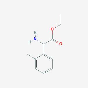 molecular formula C11H15NO2 B12971388 Ethyl 2-amino-2-(2-methylphenyl)acetate 