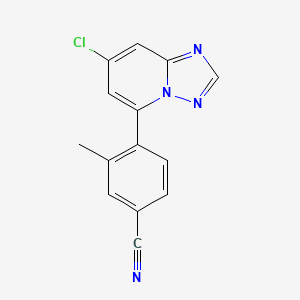 4-(7-Chloro-[1,2,4]triazolo[1,5-a]pyridin-5-yl)-3-methylbenzonitrile