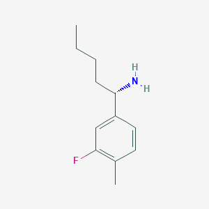 (S)-1-(3-Fluoro-4-methylphenyl)pentan-1-amine