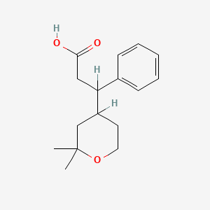 molecular formula C16H22O3 B1297162 3-(2,2-二甲基四氢吡喃-4-基)-3-苯基丙酸 CAS No. 331430-39-8