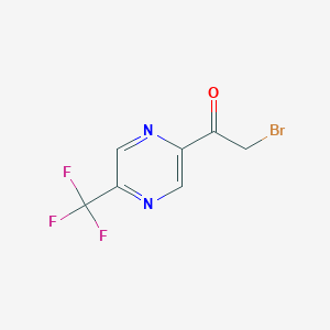 2-Bromo-1-[5-(trifluoromethyl)pyrazin-2-yl]ethanone