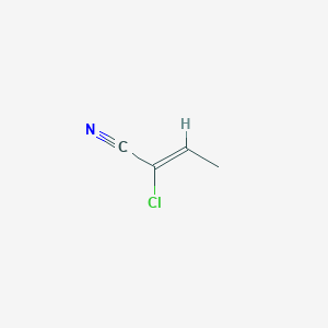 molecular formula C4H4ClN B12971681 2-Chlorocrotononitrile 