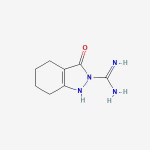 molecular formula C8H12N4O B1297180 3-oxo-1,3,4,5,6,7-hexahydro-2H-indazole-2-carboximidamide CAS No. 210417-14-4