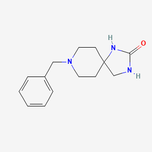 molecular formula C14H19N3O B1297182 8-苄基-1,3,8-三氮杂螺[4.5]癸烷-2-酮 CAS No. 438621-58-0