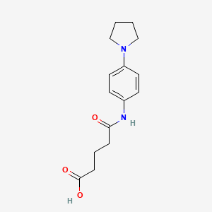 molecular formula C15H20N2O3 B1297209 4-(4-Pyrrolidin-1-yl-phenylcarbamoyl)-butyric acid CAS No. 510764-92-8