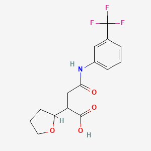 molecular formula C15H16F3NO4 B1297228 2-(四氢呋喃-2-基)-N-(3-三氟甲基苯基)-琥珀酰胺酸 CAS No. 330951-09-2