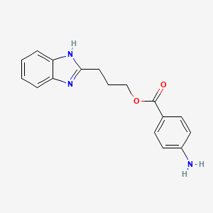 molecular formula C17H17N3O2 B1297230 4-Amino-benzoic acid 3-(1H-benzoimidazol-2-yl)-propyl ester CAS No. 328117-25-5