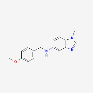 molecular formula C17H19N3O B1297232 (1,2-二甲基-1H-苯并咪唑-5-基)-(4-甲氧基-苄基)-胺 CAS No. 328559-09-7