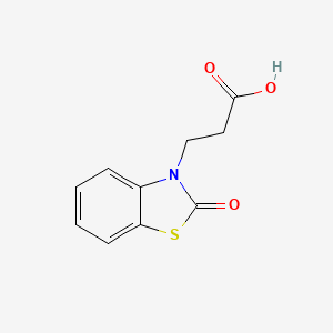 molecular formula C10H9NO3S B1297235 3-(2-氧代-1,3-苯并噻唑-3(2H)-基)丙酸 CAS No. 883-50-1