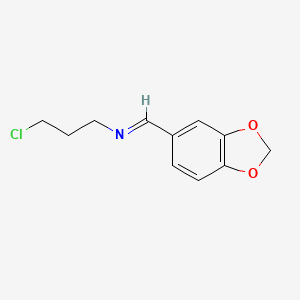 (E)-1-(Benzo[d][1,3]dioxol-5-yl)-N-(3-chloropropyl)methanimine