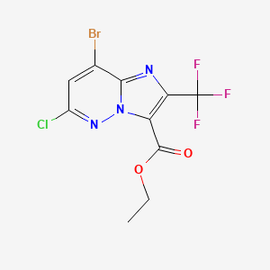 Ethyl 8-bromo-6-chloro-2-(trifluoromethyl)imidazo[1,2-b]pyridazine-3-carboxylate