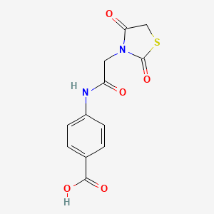 molecular formula C12H10N2O5S B1297241 4-[2-(2,4-二氧代-噻唑烷-3-基)-乙酰氨基]-苯甲酸 CAS No. 450390-36-0