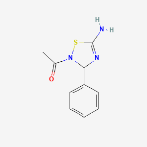 molecular formula C10H11N3OS B1297243 1-(5-Amino-3-phenyl-3H-[1,2,4]thiadiazol-2-yl)-ethanone CAS No. 247109-18-8