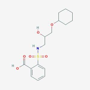 B1297249 2-(3-Cyclohexyloxy-2-hydroxy-propylsulfamoyl)-benzoic acid CAS No. 500118-86-5