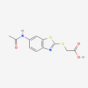 molecular formula C11H10N2O3S2 B1297254 (6-Acetylamino-benzothiazol-2-ylsulfanyl)-acetic acid CAS No. 436088-91-4