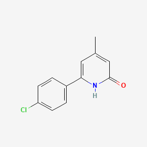 molecular formula C12H10ClNO B1297275 6-(4-chlorophenyl)-4-methylpyridin-2(1H)-one CAS No. 242813-30-5