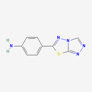 molecular formula C9H7N5S B1297277 4-([1,2,4]Triazolo[3,4-b][1,3,4]thiadiazol-6-yl)aniline CAS No. 797767-52-3