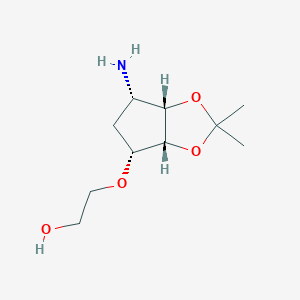 2-(((3AR,4R,6S,6aS)-6-amino-2,2-dimethyltetrahydro-4H-cyclopenta[d][1,3]dioxol-4-yl)oxy)ethan-1-ol