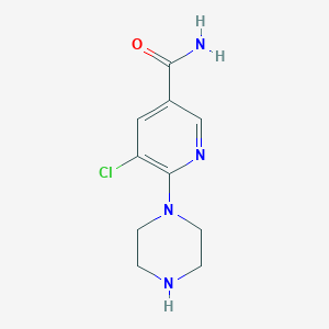 5-Chloro-6-(piperazin-1-yl)nicotinamide