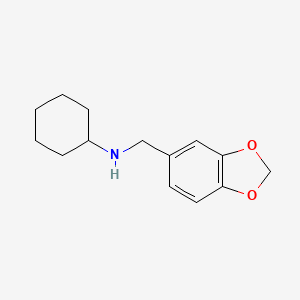 molecular formula C14H19NO2 B1297280 Benzo[1,3]dioxol-5-ylmethyl-cyclohexyl-amine CAS No. 5427-37-2