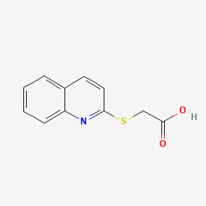 molecular formula C11H9NO2S B1297281 (Quinolin-2-ylsulfanyl)-acetic acid CAS No. 56919-56-3