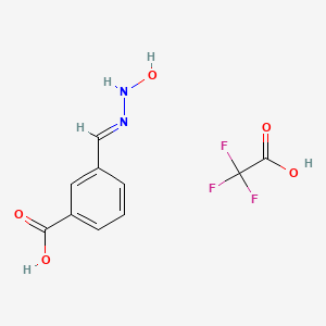 3-[(E)-(hydroxyhydrazinylidene)methyl]benzoic acid;2,2,2-trifluoroacetic acid