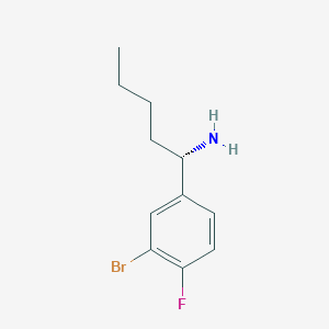 (S)-1-(3-Bromo-4-fluorophenyl)pentan-1-amine