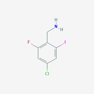 (4-Chloro-2-fluoro-6-iodophenyl)methanamine