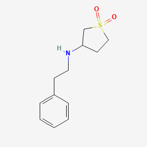 molecular formula C12H17NO2S B1297301 3-(苯乙胺基)四氢噻吩 1,1-二氧化物 CAS No. 453576-58-4
