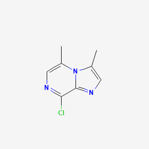 molecular formula C8H8ClN3 B12973040 8-Chloro-3,5-dimethylimidazo[1,2-a]pyrazine 