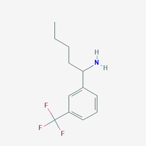 molecular formula C12H16F3N B12973052 1-(3-(Trifluoromethyl)phenyl)pentan-1-amine 