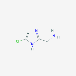 molecular formula C4H6ClN3 B12973073 (5-Chloro-1H-imidazol-2-yl)methanamine 