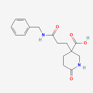 B1297308 3-(2-Benzylcarbamoyl-ethyl)-6-oxo-piperidine-3-carboxylic acid CAS No. 361372-43-2