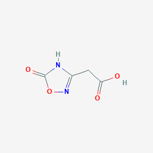 molecular formula C4H4N2O4 B12973088 2-(5-Oxo-4,5-dihydro-1,2,4-oxadiazol-3-yl)acetic acid CAS No. 64634-30-6