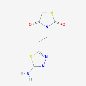 molecular formula C7H8N4O2S2 B1297314 3-[2-(5-氨基-[1,3,4]噻二唑-2-基)-乙基]-噻唑烷-2,4-二酮 CAS No. 448917-02-0
