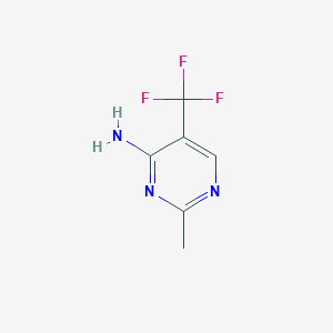 molecular formula C6H6F3N3 B12973156 2-Methyl-5-(trifluoromethyl)pyrimidin-4-amine 