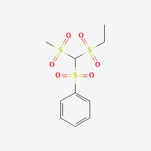 (((Ethylsulfonyl)(methylsulfonyl)methyl)sulfonyl)benzene