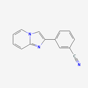 molecular formula C14H9N3 B12973195 3-(Imidazo[1,2-a]pyridin-2-yl)benzonitrile 