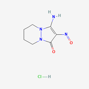 3-Amino-2-nitroso-5,6,7,8-tetrahydro-1H-pyrazolo[1,2-a]pyridazin-1-one hydrochloride