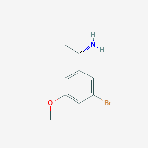 (S)-1-(3-Bromo-5-methoxyphenyl)propan-1-amine